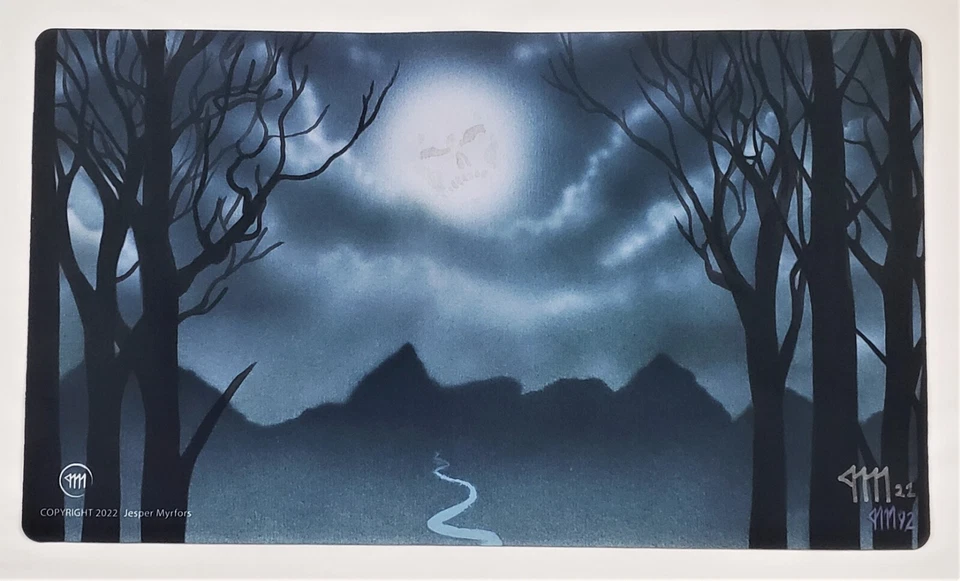 Alfombra de juego Bad Moon Magic The Gathering FIRMADA por Jesper Myrfors OFICIAL Magic Black Foto 1 de 1