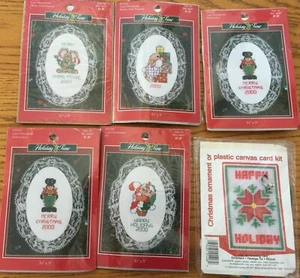 5 Lace ornament cross stitch and holiday plastic canvas  - Picture 1 of 2