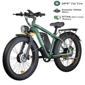 26" Electric Bike For Adults 3000W AWD 37MPH E-Bike Mountain Bicycle Fat Tyre US - Picture 1 of 84