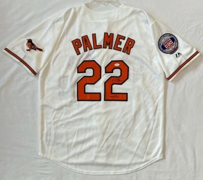 JIM PALMER SIGNED BALTIMORE ORIOLES WHITE XL JERSEY HOLO JSA HOF 90 - Image 1 of 3