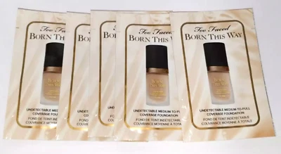 Too Faced Born This Way Foundation 6 x Sample pack -Porcelain shade - Image 1 of 3