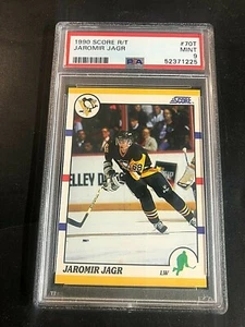 Jaromir Jagr 1990 Score R/T Traded Rookie Card #70T Graded PSA 9 MINT Penguins - Picture 1 of 2