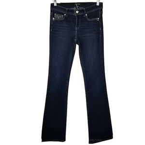 White House Black Market Women's 2 Dark Wash Blanc Boot Leg Jeans Bootcut Denim - Picture 1 of 8