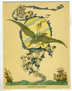 MENÚ COMEDOR - BARCO DE VAPOR REINA DE BERMUDAS - LÍNEA DE MUEBLES 1939 - Imagen 1 de 3