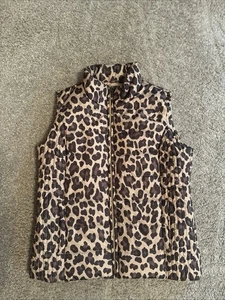 Chaleco acolchado con estampado de leopardo Mob Wife chaqueta acolchada rica dinero antiguo mediano para mujer - Imagen 1 de 11