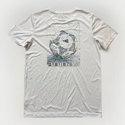 Adidas Art Of Soccer White Short Sleeved Performance Tee Youth L (14/16) NEW - Image 1 of 4