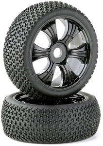 Buggy Räder Carson LP 1/8 black mit Off Road Reifen (2) - Bild 1 von 1