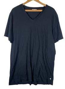 Standard James Perse T Shirt Size 4 / XL Mens Solid Black V Neck Combed Cotton - Picture 1 of 6