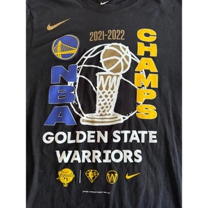 Nike NBA Finals Golden State Warriors 2022 Championship Black T Shirt Mens M - Picture 1 of 7