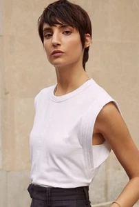 Women’s Sold Out NYC Gimme That Shoulder Tee White Tank Size XS $130 - Picture 1 of 11