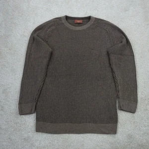 Marks & Spencer Mens Jumper Large Brown Italian Yarn Cashmere Blend Old Money - Picture 1 of 9