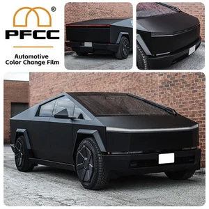 Tesla Cybertruck PreCut PVC Paint Protection Film Wrap Color Change Matte Black - Foto 1 di 8