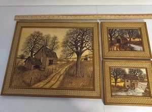 3 teiliges Vintage Wandbilder Set - Bild 1 von 5