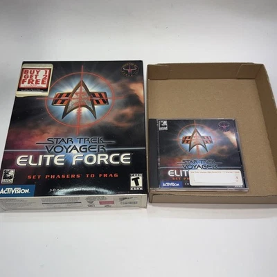 Star Trek Voyager Elite Force Activision Big Box PC Computer Game No Manual - Image 1 of 4