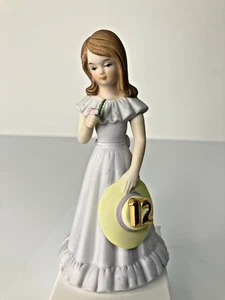 Growing Up Birthday Girls Age 12 Years Figurine Porcelain-Enesco Collectibles - Picture 1 of 7