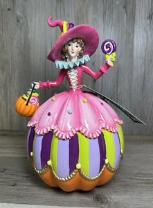 Bethany Lowe Style Halloween Witch with Pumpkin 10"T x 6 1/2"W Brand New - Picture 1 of 6