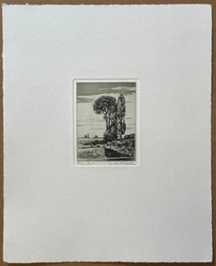 Martin Paul Müller, Kleine Landschaft, Radierung aus dem Nachlass, 1977 - Picture 1 of 3