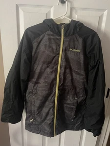 Columbia Boy's Snowpocalyptic Thermal Coil Jacket Black/Camo Size XL - Picture 1 of 5