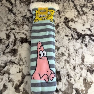 Nickelodeon Spongebob Ladies SLIPPER SOCKS GRIPPER BOTTOM Sz. 4-10 New - Picture 1 of 5