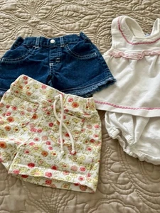 Bebé Niña 6-9 Mos Colección 4 Piezas Top y 3 Bottoms Vintage - Imagen 1 de 13