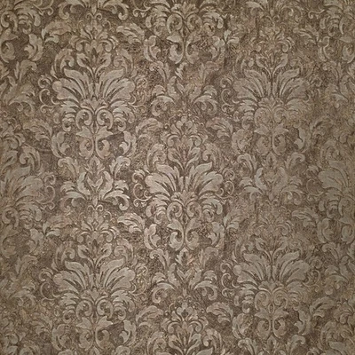 Embossed brown bronze metallic plaster textured Victorian damask Wallpaper rolls - Image 1 of 4