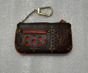 Louis Vuitton Monogram Creperfo Pochette Coin Purse M95222 Brown × Orange - Picture 1 of 5