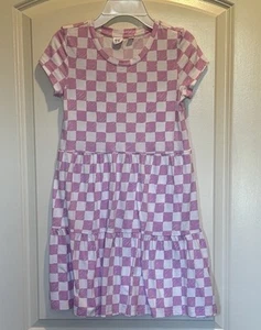 Girl’s GAP Pink Check Knit Dress Size L (10-12) - Picture 1 of 2