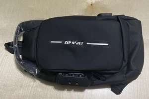 ZIP 'N JET Security Lock Water Proof Crossbody USB Travel Sling Bag in Black - Picture 1 of 10