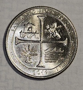 2019-W San Antonio Missions Quarter West Point Mint. Circulated Condition. - Picture 1 of 5