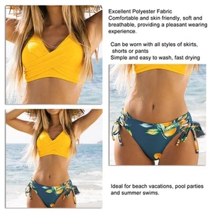 Colorful Bikini Women Triangle Bikini Two Piece Women Bikini Bathing Suit Fo GOF - Picture 1 of 12