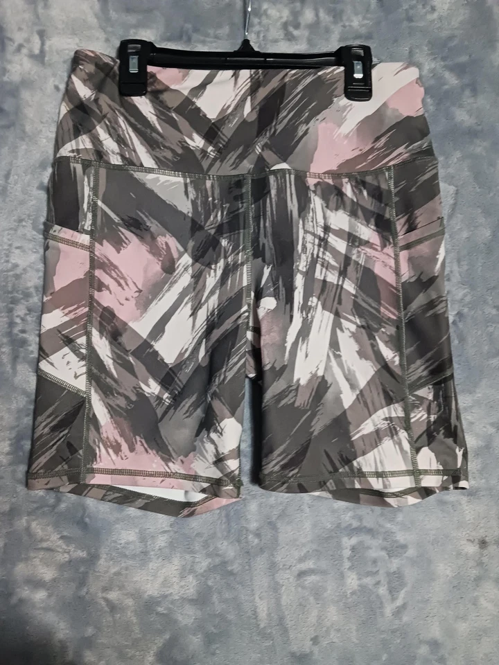 Gaiam йоги мотоциклиста шорты женщин средний серый розовый высоты боковые карманы Athletic - Изображение 1 из 4