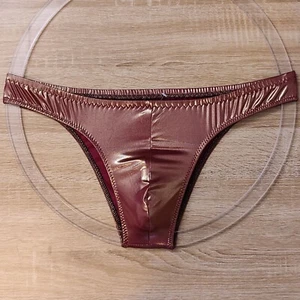 Herren Slip - bordeaux / gold glänzend - Gr. 6 - Bild 1 von 1