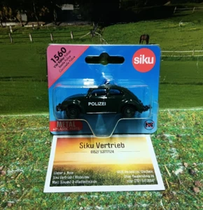 Siku Art.Nr.: 1560- VW Käfer Polizei, Neuheit 1/25, neu in OVP,Siku Blister - Bild 1 von 5