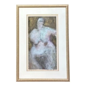 Pintura abstracta femenina desnuda mujer promedio por el artista Mike Hale 1989 - Imagen 1 de 12