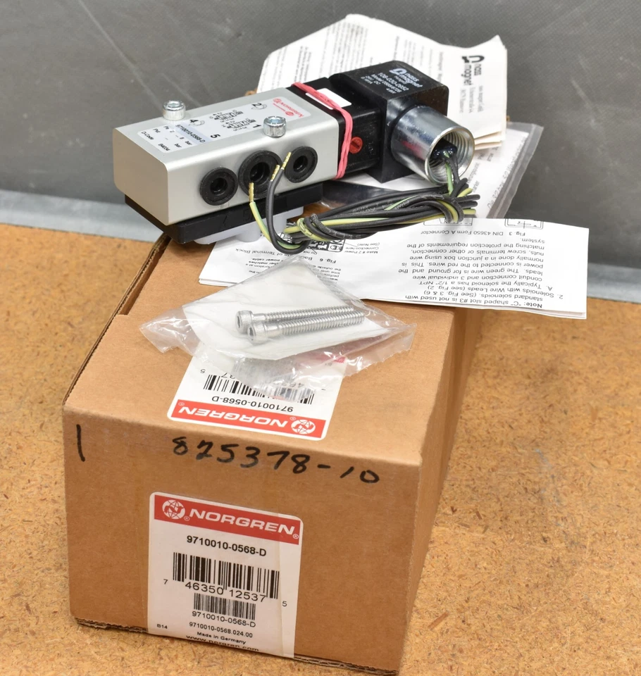 Electroválvula indirecta Norgren 9710010-0568-D, 5/2 vías, 24 VDC, 0,191A, 4,6 W Foto 1 de 4