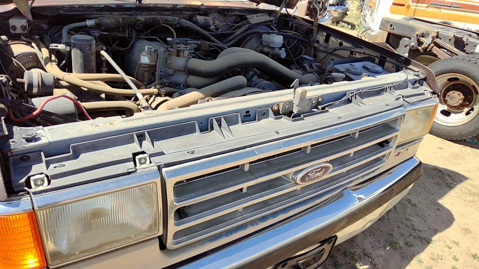 1987-1991 Ford F150 Top Plastic Cover Above Radiator Support Oem Upper Shield - Image 1 of 4