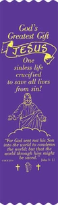 "God's Greatest Gift" Easter Bible Bookmark Ribbons, pack of 10 (#5-858) - Imagen 1 de 1