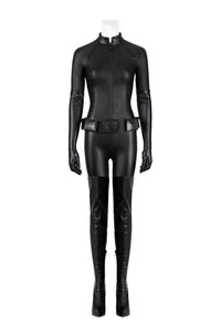 Costume Catwoman Selina Kyle Batman The Dark Knight Rises scarpe cosplay set completo - Foto 1 di 28
