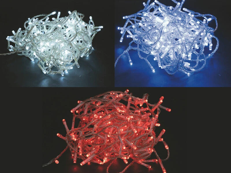 Euronatale Catena Luci Natale 300 LED  cavo trasparente 12+5 mt Interni Esterni - Immagine 1 di 1