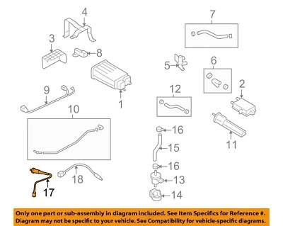 Sensor de oxigênio HYUNDAI OEM 2010 Elantra componentes de emissão - pés 3921023910 - Imagem 1 de 2