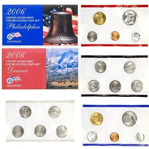 2006 P&D Mint Set Brilliant Uncirculated US with Envelopes & COAs (20 Coin Set) - Picture 1 of 5
