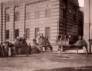 Egypte.Egypt.Un mariage Arabe. Chameaux.Edition Photoglob.Photo mécanique. 1890. - Bild 1 von 1