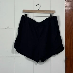 Maurices Black Linen Blend Pull On Shorts XL - Picture 1 of 4
