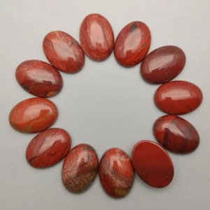 25x18mm 20pcs Natural Red Jasper Stone Oval Beads CAB CABOCHON  Jewelry No Holes - Picture 1 of 6