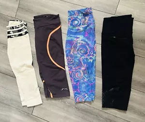 LOT 4 Morena Rosa Gloss Army Brazilian Womens Crop Leggings Black Multi Small - Picture 1 of 1