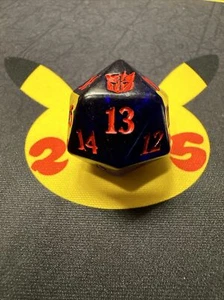 Magic The Gathering Transformers Autobot Decepticon D20 Spindown Púrpura Rojo Troque Jumbo Gran Tamaño - Imagen 1 de 6