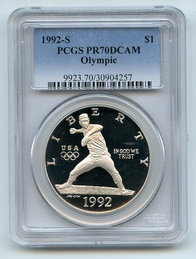 1992 S $1 Olympic Silver Commemorative Dollar PCGS PR70DCAM - Image 1 of 1
