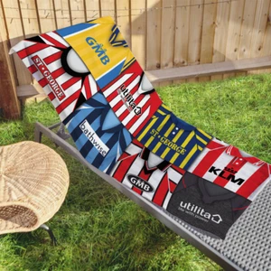 Brentford Retro Shirt Montage Beach Towel Classic Kits Bees Gym Travel Sport - Picture 1 of 2