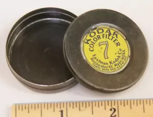 Kodak - Latta filtrante in metallo VUOTA ~ diametro 1 1/2" - usata VINTAGE - Foto 1 di 2