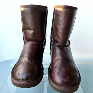 Ugg Oiled Leather Brownstone Waterproof Classic Boot Women's size 7 (1016559) - Picture 1 of 8